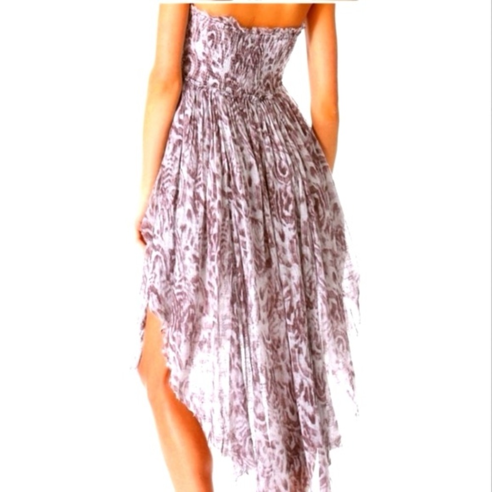 NWOT | Free People | Strapless Asymmetrical Hanky Hem Purple Dress - Picture 5 of 10